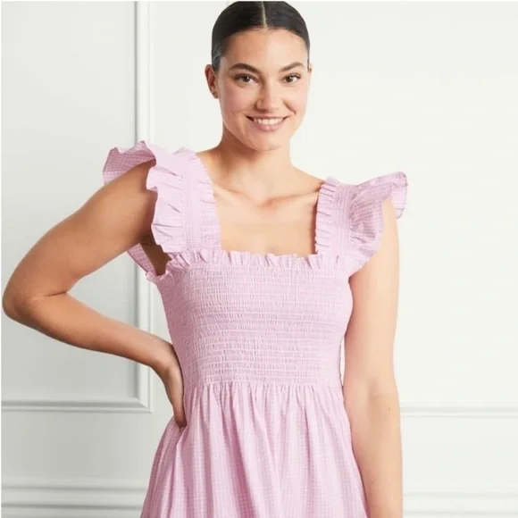 Hill House Ellie Nap Dress Pink Gingham NWT XXL - Picture 4 of 16